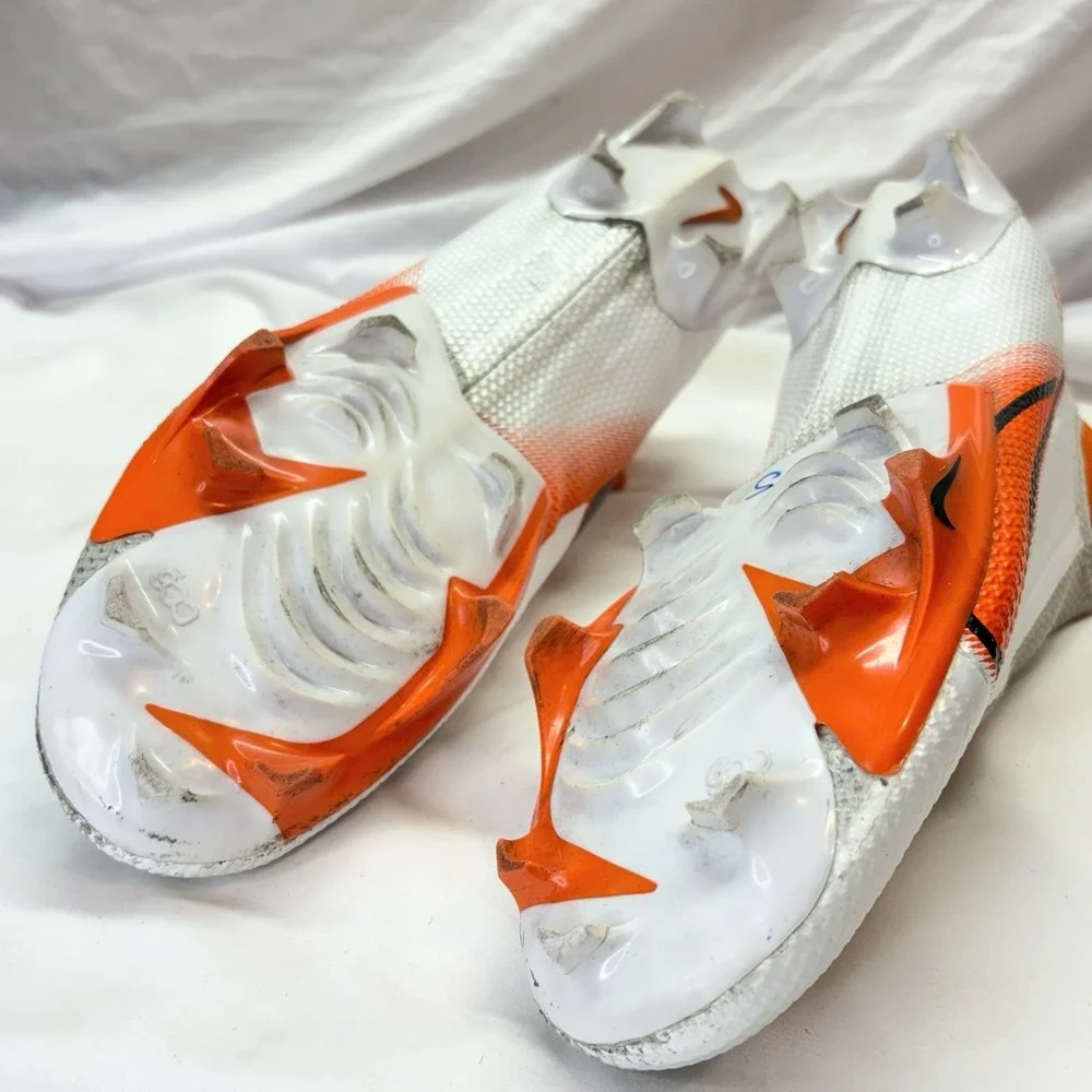 Nike Vapor Edge Pro 360 Football Cleats Mens US 13 White Orange CV6345-100